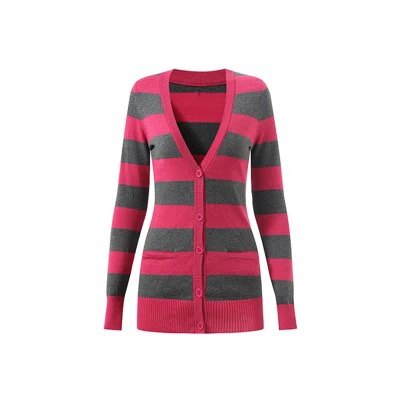 Cardigan med V-V-hals til kvinder med lommer